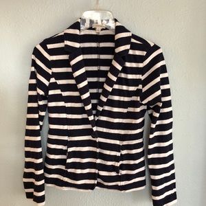Navy & White striped Caslon blazer small